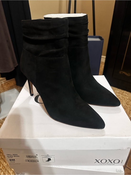 XOXO Shoes - XOXO Black Suede Pointed Ankle Booties